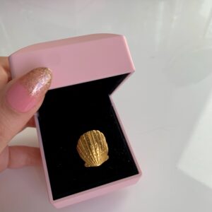 Bague coquillage ajustable 🐚